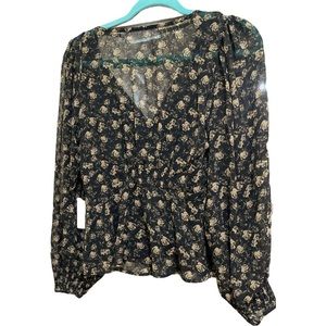 NWT ASTR The Label blouse SZ Small button detail w built in cami